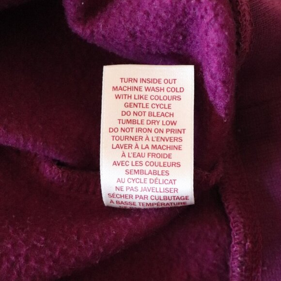 Vntg Northern Reflections Women's Medium Purple Rose Long Sleeve Crew Sweater - Picture 10 of 10